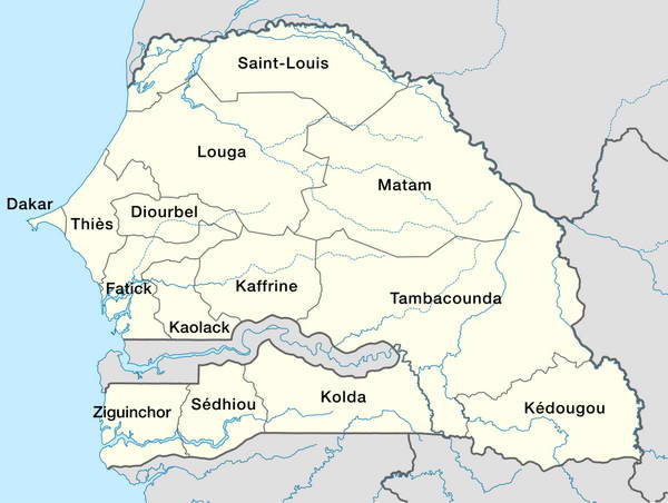 Les 14 Régions du Sénégal